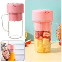 Portable Crusher Juicer With Handle & Straw, USB Rechargeable Multi Blades (420 ML) - Justgrabit Inc.