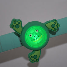 LED Light & Spinning Slap Kids Cartoon Bracelet Wrist Band (1 Pc / Mix Design) - justgrabit.in | Just Grab It