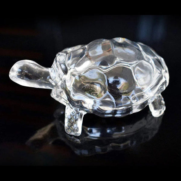 Crystal Glass Turtle - Tortoise for Feng Shui and Vastu - Justgrabit Inc.