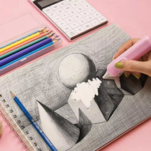Electric Eraser Kit – Battery Operated with 10 Refills for Drawing & Sketching (Mix Design / Battery Not Included) - Justgrabit Inc.