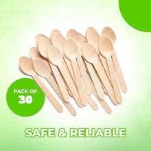 160mm Wooden Spoon – 30 Pcs Pack - justgrabit.in | Just Grab It