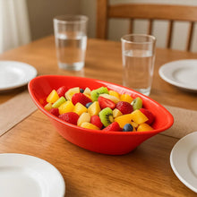 Plastic Marin Serving Bowl – Elegant Oval Deep Bowl (1 Pc / Red) - justgrabit.in | Just Grab It