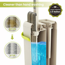 Floor Mop and Bucket Set, Flat Mop for Cleaning with Wringer, Self Clean Damp Mop and Bucket for Hardwood, Laminate, 2 in 1 Hands Free Mop with Washable Microfiber Pad for Wet & Dry Use - Justgrabit Inc.