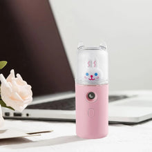 Portable Mini Facial Steamer – USB Rechargeable Nano Mist Sprayer with Cute Cartoon Design - Justgrabit Inc.
