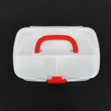 Medical Box, 1 Piece, Indoor Outdoor Medical Utility, Medicine Storage Box, Detachable Tray Medical Box Multi Purpose Regular Medicine, First Aid Box with Handle & Transparent Lid - Justgrabit Inc.