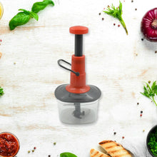 Manual Food Chopper (650ml): 3 Stainless Steel Blades, Locking System, Anti - Slip Base - Justgrabit Inc.