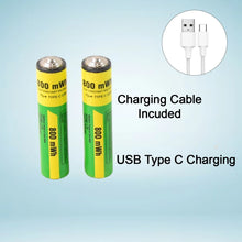 AAA Rechargeable 800 mWh Batteries With Recharging Cable (2 Pc Set) - Justgrabit Inc.