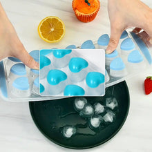 Easy Push - UP ice Tray, With Flexible Silicon Bottom, Heart Shape 18 Cube Trays - justgrabit.in | Just Grab It