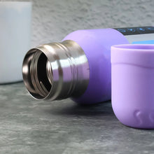 Purple Vacuum Flask Set – Stainless Steel Thermos with 3 Cups, Approx 500ml - Justgrabit Inc.