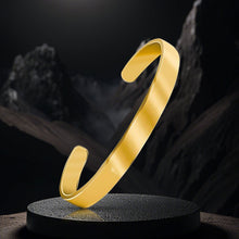 Elegant Gold Finish Open Cuff Bracelet Kada (1 Pc) - justgrabit.in | Just Grab It