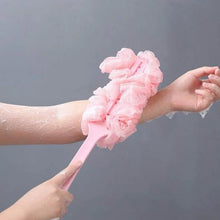 Loofah Back Scrubber with Long Handle for Shower & Bath Cleaning - justgrabit.in | Just Grab It
