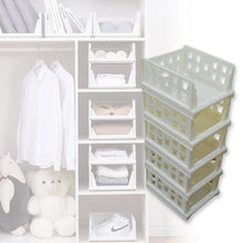 5 Layer Stackable Multifunctional Storage,for Clothes Foldable Drawer Shelf Basket Utility Cart Rack Storage Organizer Cart for Kitchen, Pantry Closet, Bedroom, Bathroom, Laundry (5 Layer 1 Pc) - Justgrabit Inc.