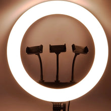 18 Inch LED Ring Light with 3 Colour Modes & 3 Mobile Holders, Remote Control (1 Set) - justgrabit.in | Just Grab It