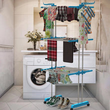 Premium Heavy Duty Stainless Steel 3 Layer Foldable Cloth Drying Stand (1 Set / With Brown Box) - justgrabit.in | Just Grab It
