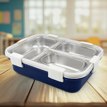 3 Compartment Transparent Stainless Steel Lunch Box for Kids, Tiffin Box, Lunch Box, Lunch Box for Kids, Insulated Lunch Box, Lunch Box for Office Women and Men, Stainless Steel Tiffin Box for Boys, Girls, School Office (Multi Color) - justgrabit.in | Just Grab It