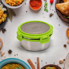 Ganesh Solo round 400 Stainless Steel Leak proof airtight Lunch Pack for Office use - justgrabit.in | Just Grab It