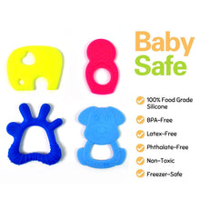 Silicone Baby Teether Pack of 1 (Mix Design & Color) - justgrabit.in | Just Grab It
