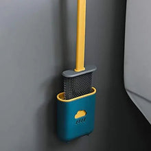 Silicone Toilet Brush with Holder Stand for Bathroom Cleaning - Justgrabit Inc.