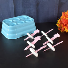 6 Cavity sicle Molds Plastic Giraffe shape Ice Moulds (1 Pc) - justgrabit.in | Just Grab It