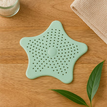 Mint Green Silicone Star Shaped Sink Filter Bathroom Hair Catcher Drain Strainers - justgrabit.in | Just Grab It