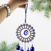 Decorative OM Evil Eye Wind Chime Wall Hanging (Mix Desin & 1 Pc) - justgrabit.in | Just Grab It