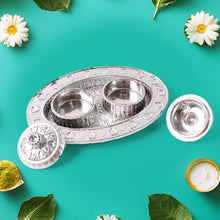 Oval Shape Special Puja Thali (1 Pc / Mix Design) - justgrabit.in | Just Grab It