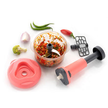 2 - in - 1 Push Chopper 800ml with Stainless Steel Blade for Quick Food Prep - justgrabit.in | Just Grab It