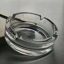Glass Crystal Round Ashtray for Cigar & Cigarettes – Home & Office Table Decor - justgrabit.in | Just Grab It