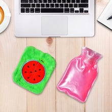 Watermelon Small Hot Water Bag with Cover – Pain Relief Warmer - Justgrabit Inc.