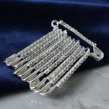 Decorative Silver Finish Safety Pin Brooch Set (12 Pc Set) - justgrabit.in | Just Grab It