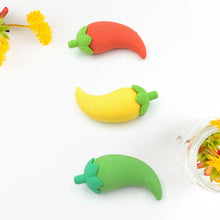 3D Fancy Colorful Chili Shape Erasers – Mini Novelty Eraser Set (3 Pc) - Justgrabit Inc.