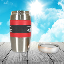 Steel Travel Mug / Tumbler / Cup, Double Walled With Rubber Grip 400ml. - justgrabit.in | Just Grab It
