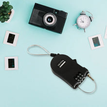 Multifunctional cable lock with number code for travel, sports Etc. Retractable Wire Lock,Wire Black Shell Combination Password. - Justgrabit Inc.
