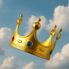 Royal Crown with Colored Gems (1 Pc / Mix Color) - justgrabit.in | Just Grab It