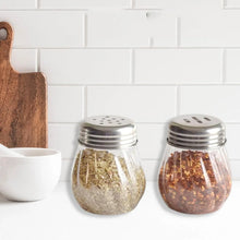 Apex Oregano & Chilli Flakes Dispenser Set – 2 Pcs Plastic Spice Shaker with Stainless Steel Lid - Justgrabit Inc.