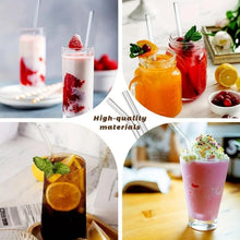 Reusable Glass Straws Clear Glass Drinking Straw 5Pc - Justgrabit Inc.