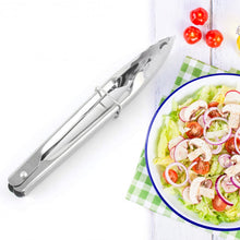 Metal Household Kitchen Salad Dessert Buffet Food Tong Clamp Clip (1 Pc / 17 Cm) - justgrabit.in | Just Grab It