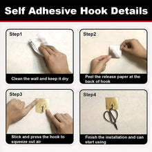Plastic Adhesive Sticky Waterproof and Oil Proof, Wall Hook (5.5×3.5 Cm & 10 Pc) - justgrabit.in | Just Grab It