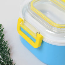 Durable Plastic Lunch box for Kids With 2 in 1 Spoon, Fork (1 Pc) - justgrabit.in | Just Grab It