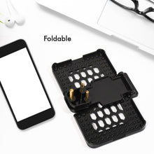 Multi - Purpose Wall Holder Stand for Charging Mobile (Black) - justgrabit.in | Just Grab It