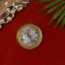 Premium Gold & Silver Dual - Tone Religious Coin with Lakshmi Ganesh Design - Justgrabit Inc.