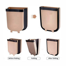 Hanging Trash Can for Kitchen Cabinet Door, Small Collapsible Foldable Waste Bins, Hanging Trash Holder for Bathroom Bedroom Office Car, Portable. - justgrabit.in | Just Grab It