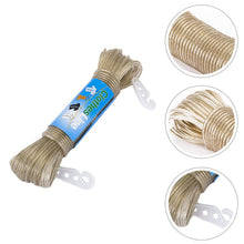 Clothesline Portable Travel Clothesline Adjustable with 2 Plastic Hooks (10 M Approx / 1 Pc) - justgrabit.in | Just Grab It