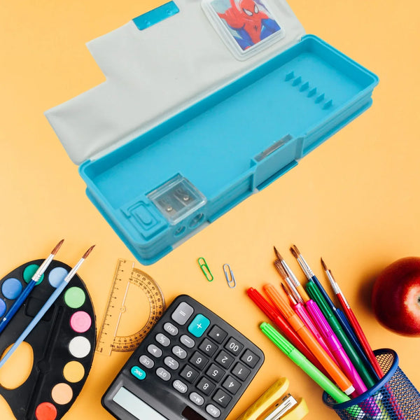 Cartoon Multi - functional Geometry Box with Calculator & Double Sharpener - justgrabit.in | Just Grab It