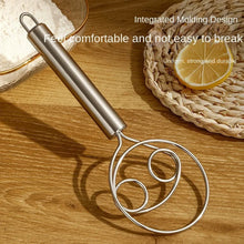 Dough Whisk, Premium Stainless Steel Dutch Whisk, Dough Hand Mixer Artisan Blender For Egg, Bread, Cake, Pastry, Pizza Dough - Perfect Baking Tools, Whisking, Tirring Kitchen Tools (1 Pc) - Justgrabit Inc.