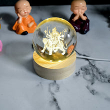 Ambaji 3D Crystal Ball lamps With Base (1 Pc) - justgrabit.in | Just Grab It