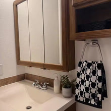 Unbreakable ABS Square Towel Ring Wall Mounted Stand / Holder (1 Pc) - justgrabit.in | Just Grab It