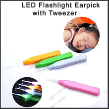 White LED Flashlight Earpick with Tweezer (1 Pc) - justgrabit.in | Just Grab It
