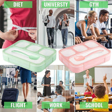 Leak - Proof Lunch Box with 4 Compartments for School & Office Use - justgrabit.in | Just Grab It