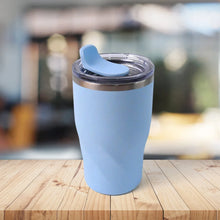 Stainless Steel Insulated Coffee Mug With Wooden Straw, Tumbler (350ml Approx) - Justgrabit Inc.